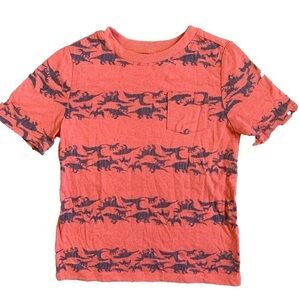 Old Navy Dinosaur Pink Orange Salmon Short Sleeve Tshirt